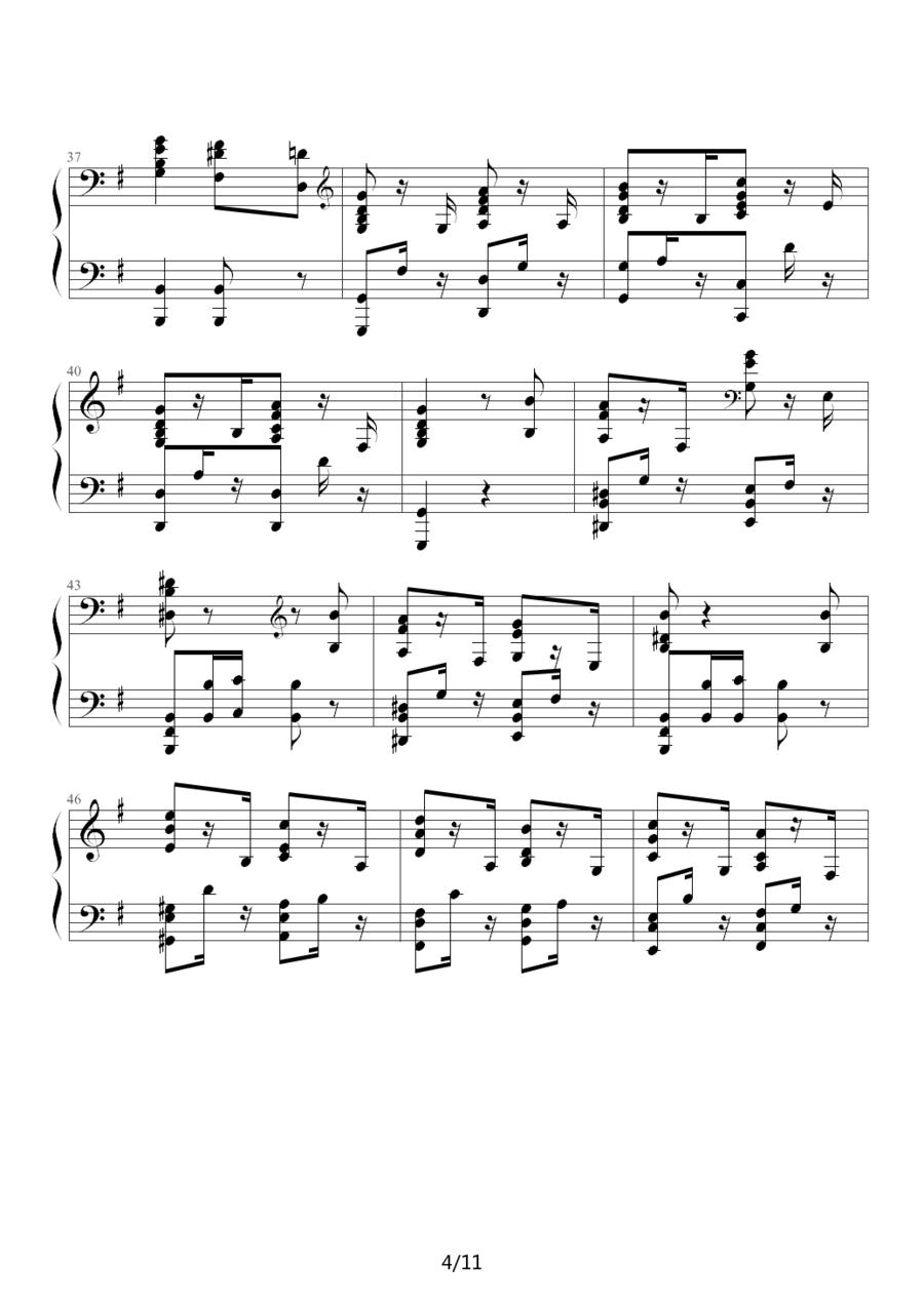 狩猎（练习曲）钢琴曲谱（图4）
