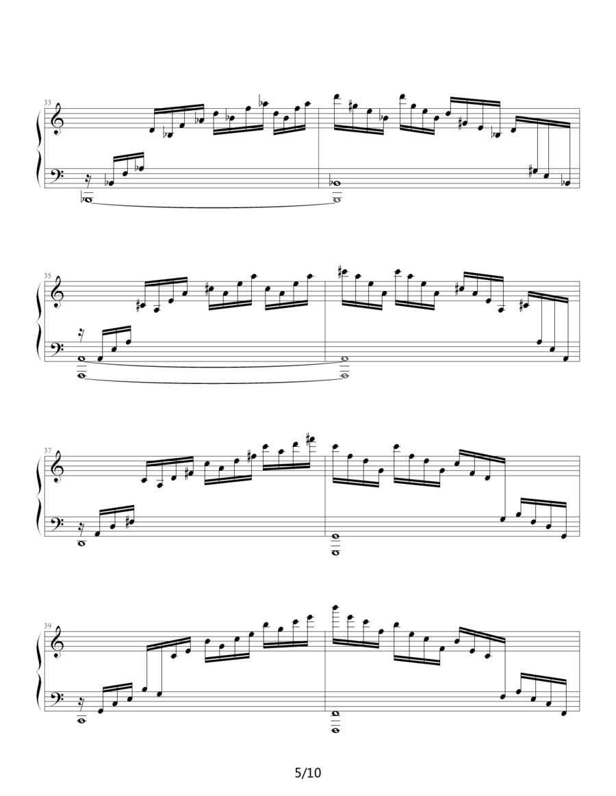 练习曲 Op.10 No.1（ 逃亡圣咏曲）钢琴曲谱（图5）