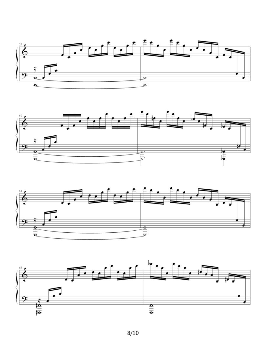 练习曲 Op.10 No.1（ 逃亡圣咏曲）钢琴曲谱（图8）