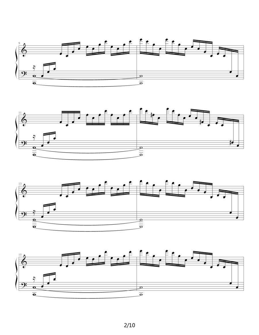 练习曲 Op.10 No.1（ 逃亡圣咏曲）钢琴曲谱（图2）