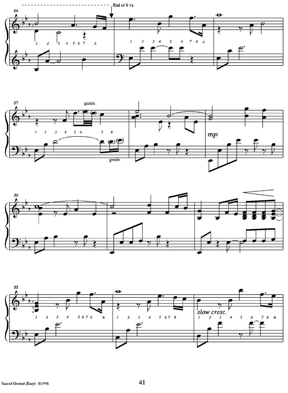 Sacred Ground（Easy）钢琴曲谱（图3）