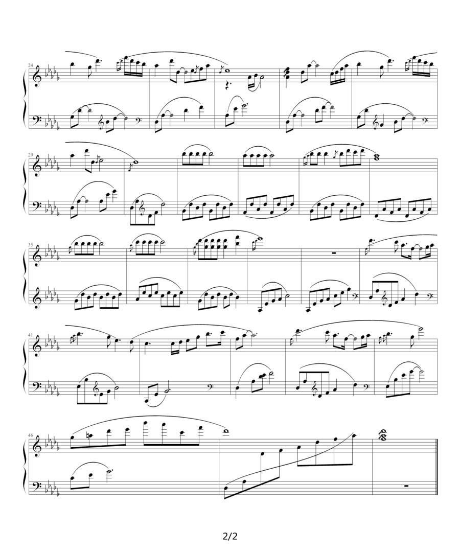 清晨的芬芳钢琴曲谱（图2）