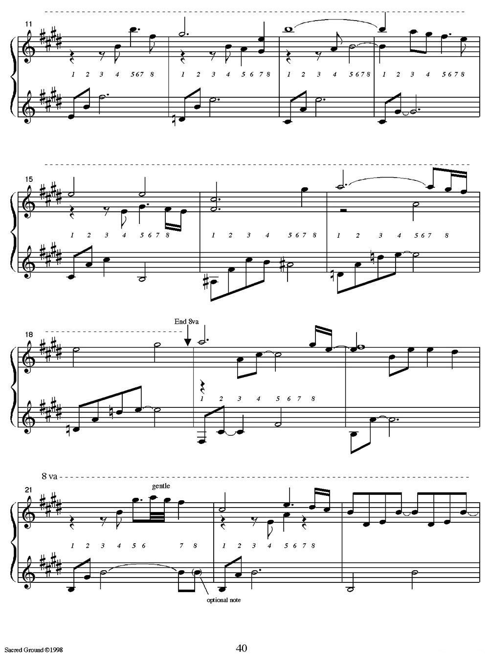 Sacred Ground钢琴曲谱（图2）