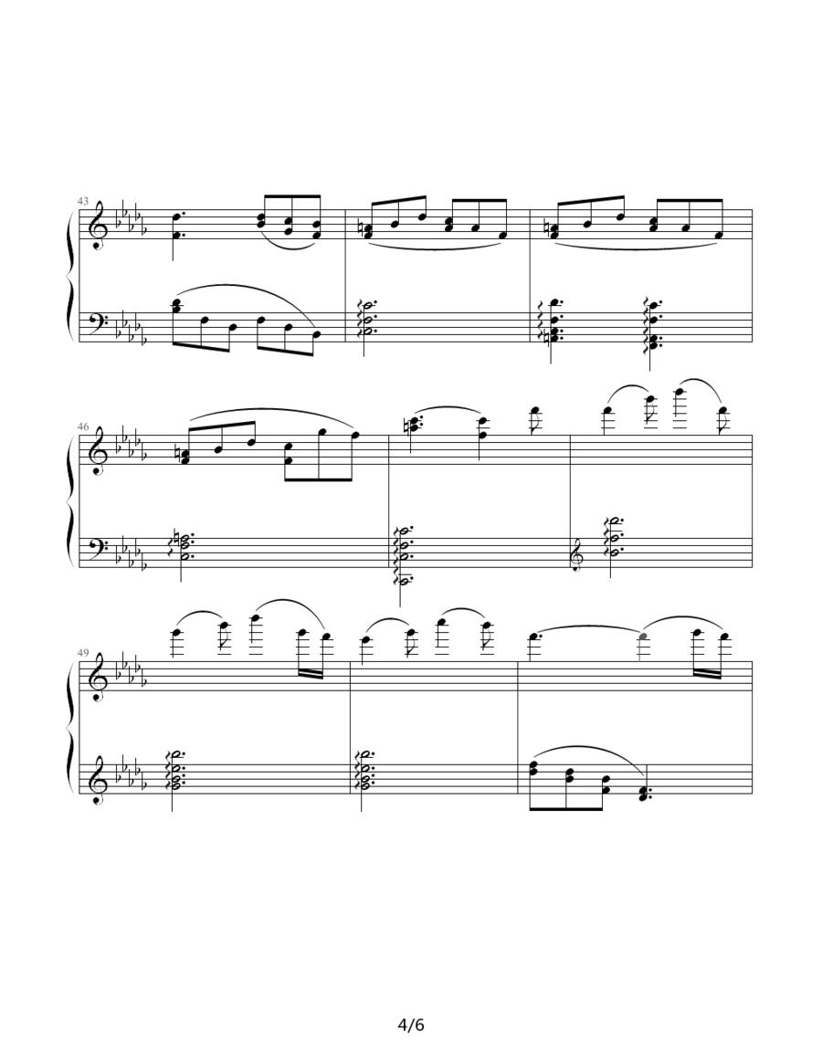 独赏落日钢琴曲谱（图4）