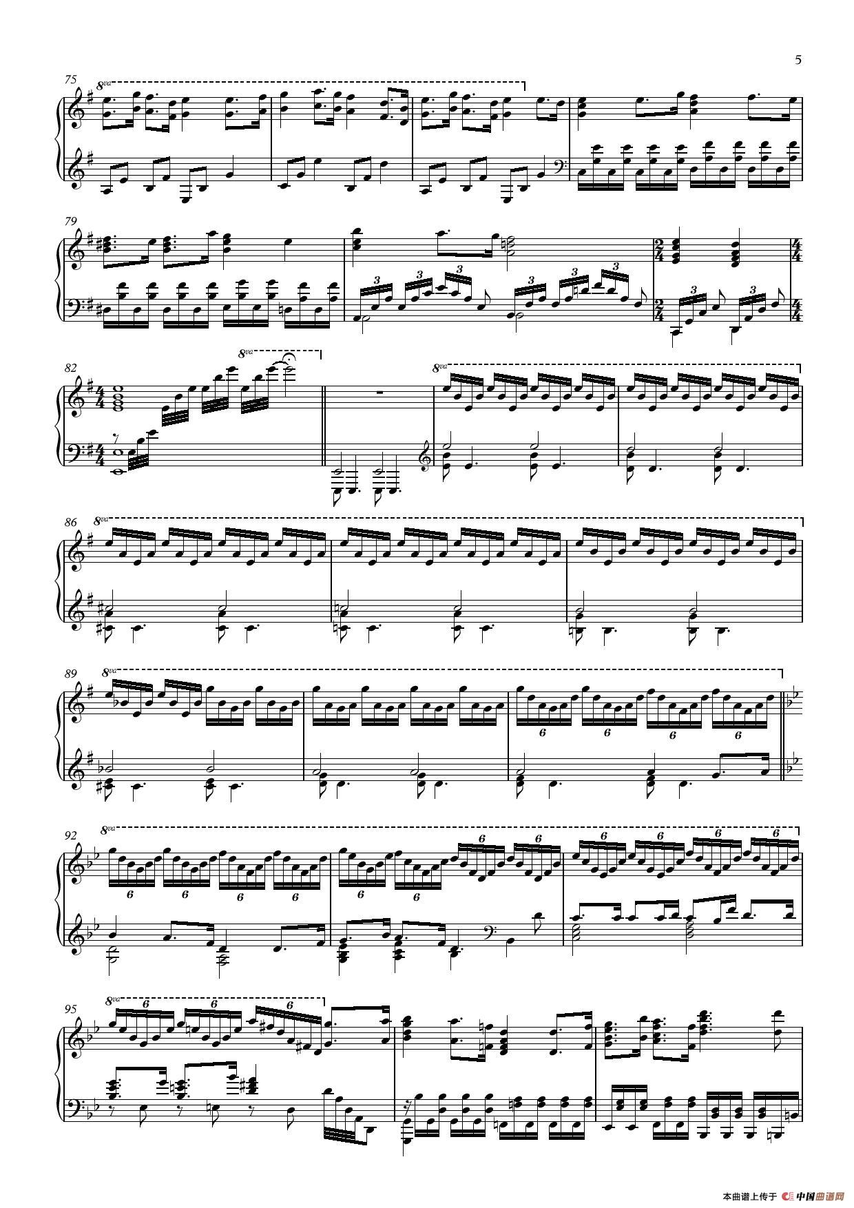 Fubuki（吹雪）钢琴曲谱（图5）