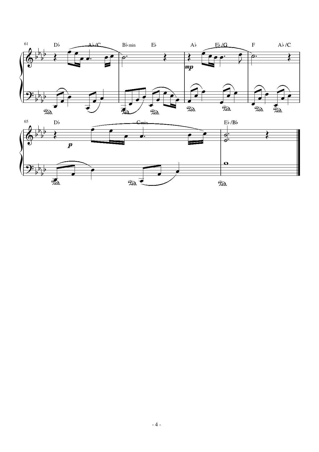 朋友钢琴曲谱（图4）