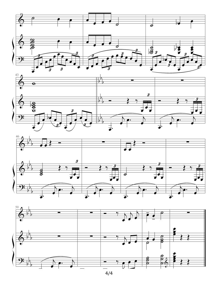 大江东去（钢琴伴奏谱）钢琴曲谱（图4）