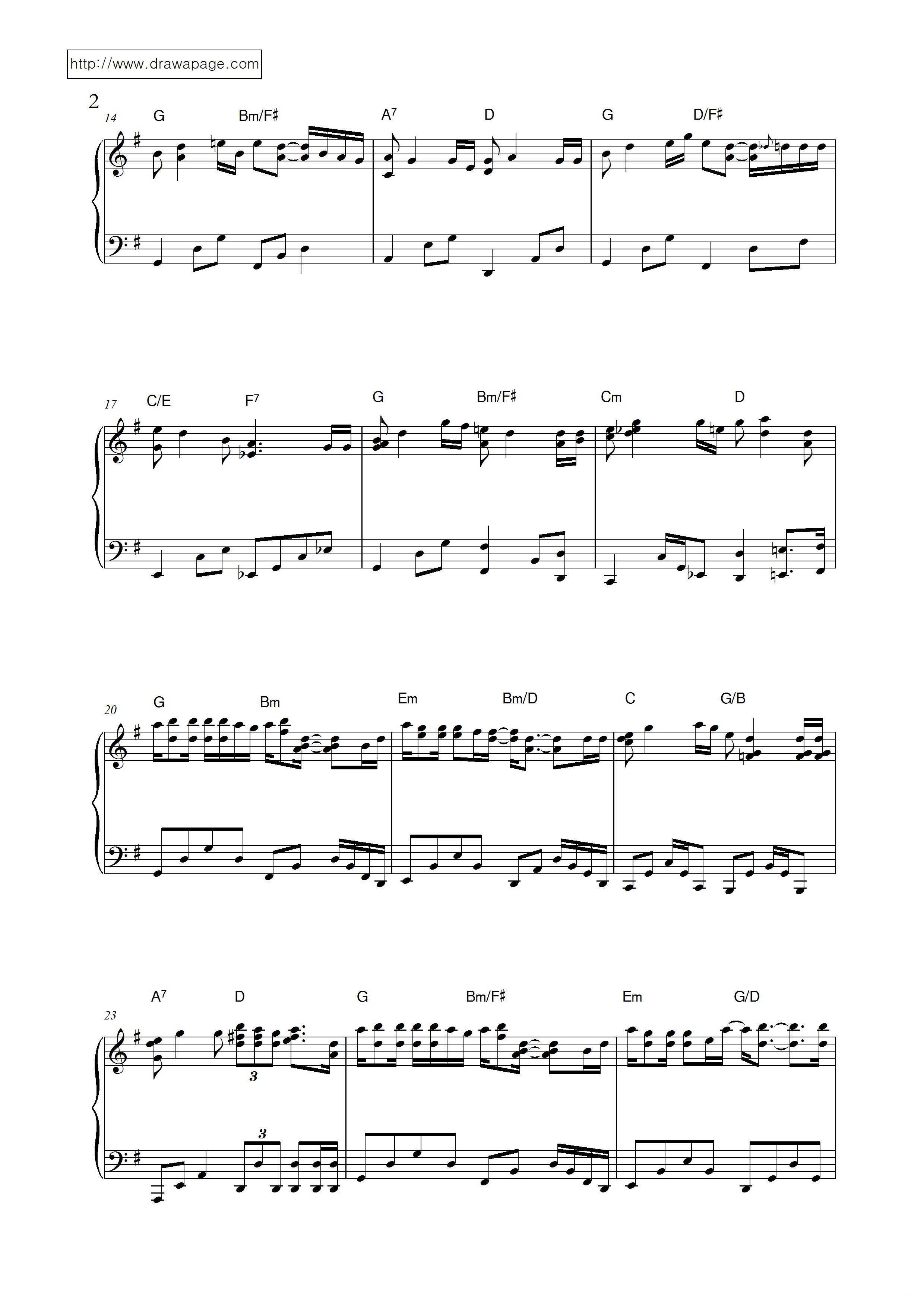 倾城钢琴曲谱（图2）