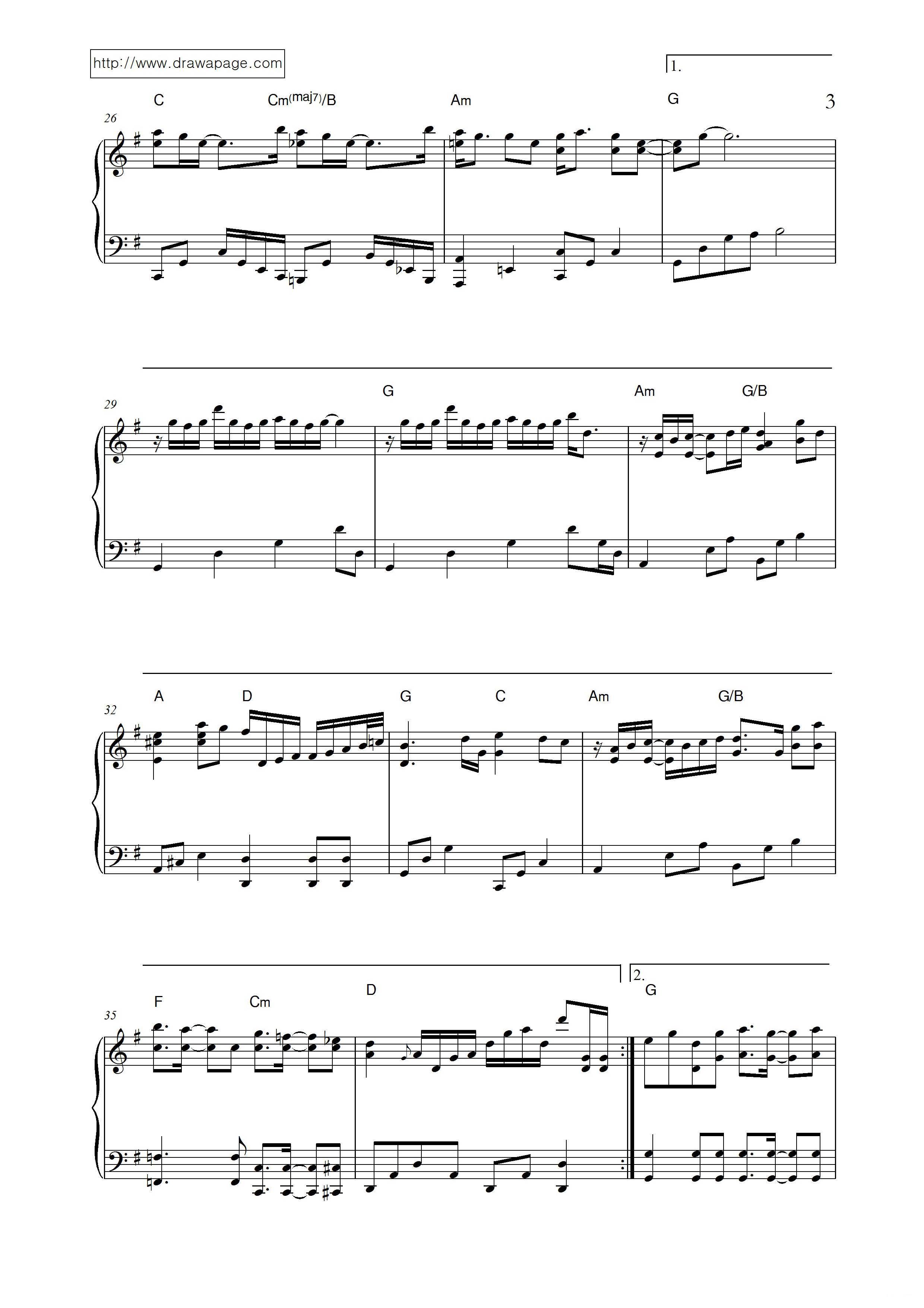倾城钢琴曲谱（图3）