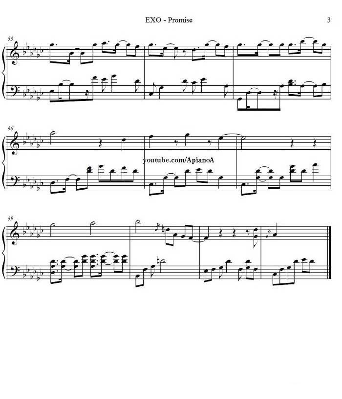 Promise（约定）钢琴曲谱（图3）
