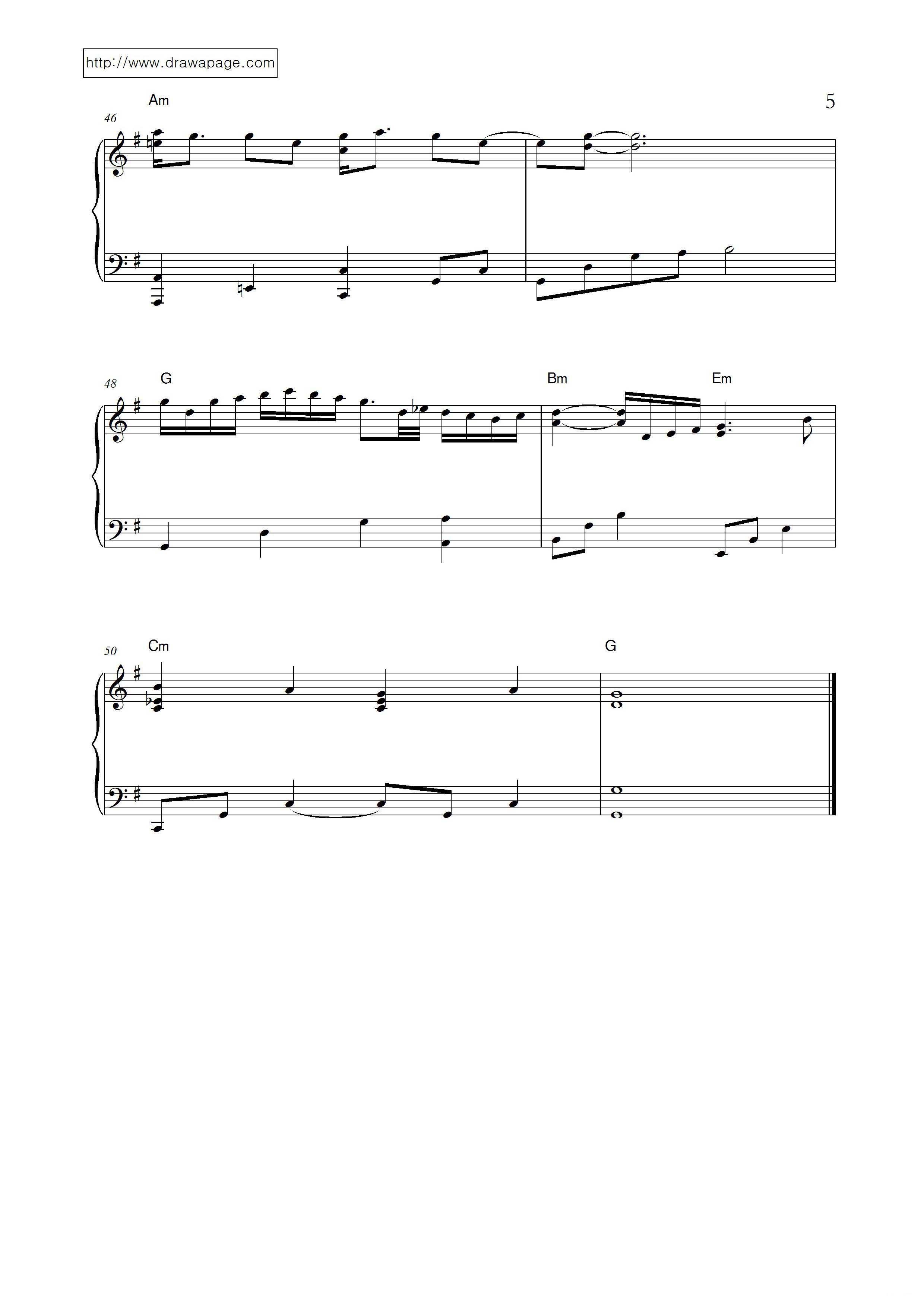 倾城钢琴曲谱（图5）