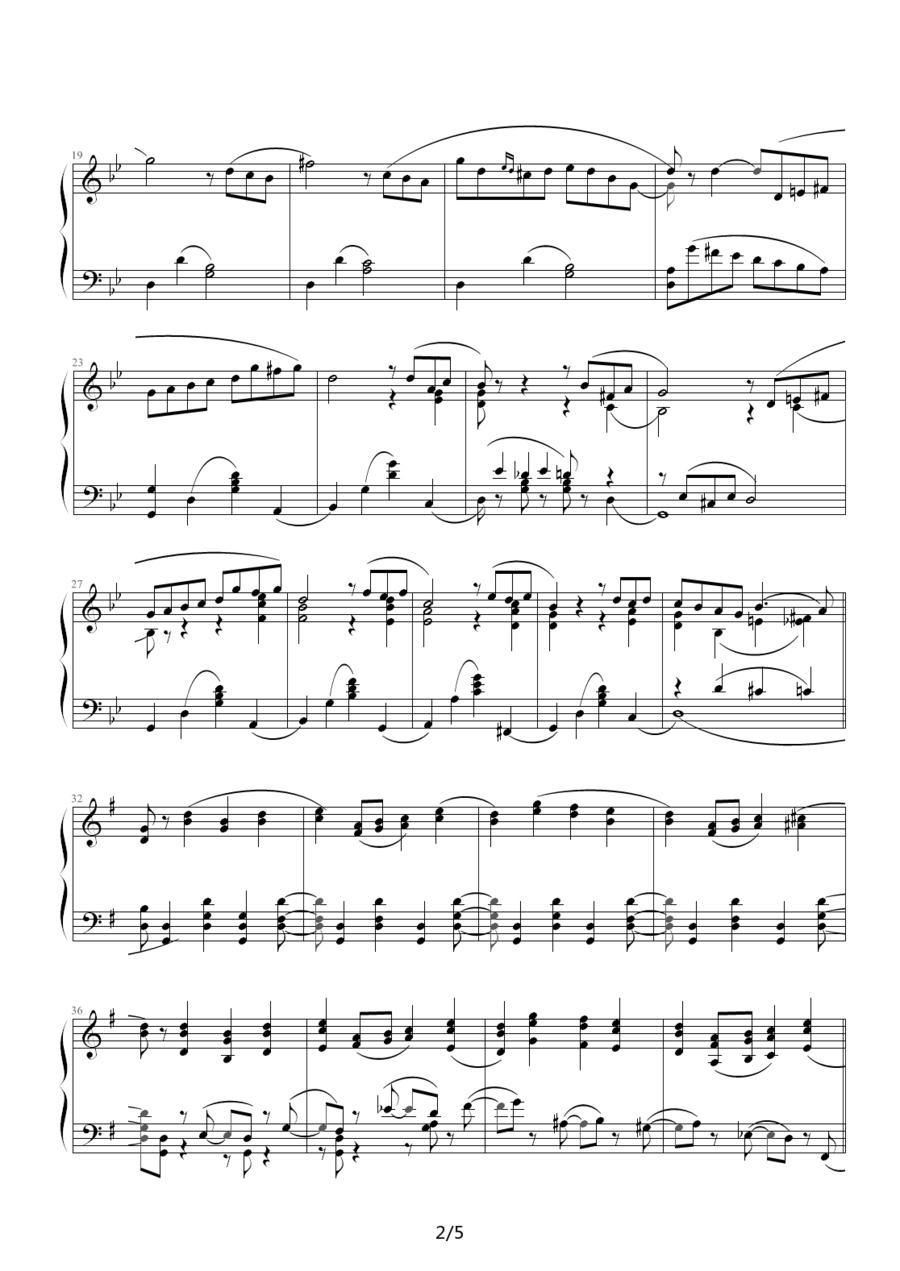 六月——船歌钢琴曲谱（图2）
