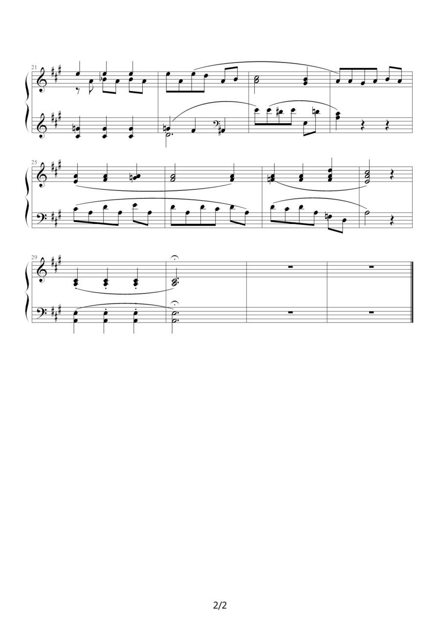 圣母颂（Ave Maria）（布格缪勒作曲版）钢琴曲谱（图2）