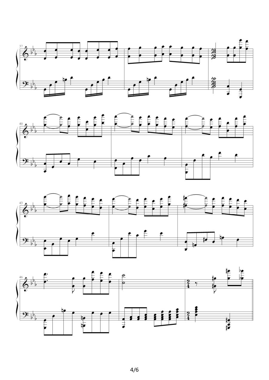 澄镜之水钢琴曲谱（图4）