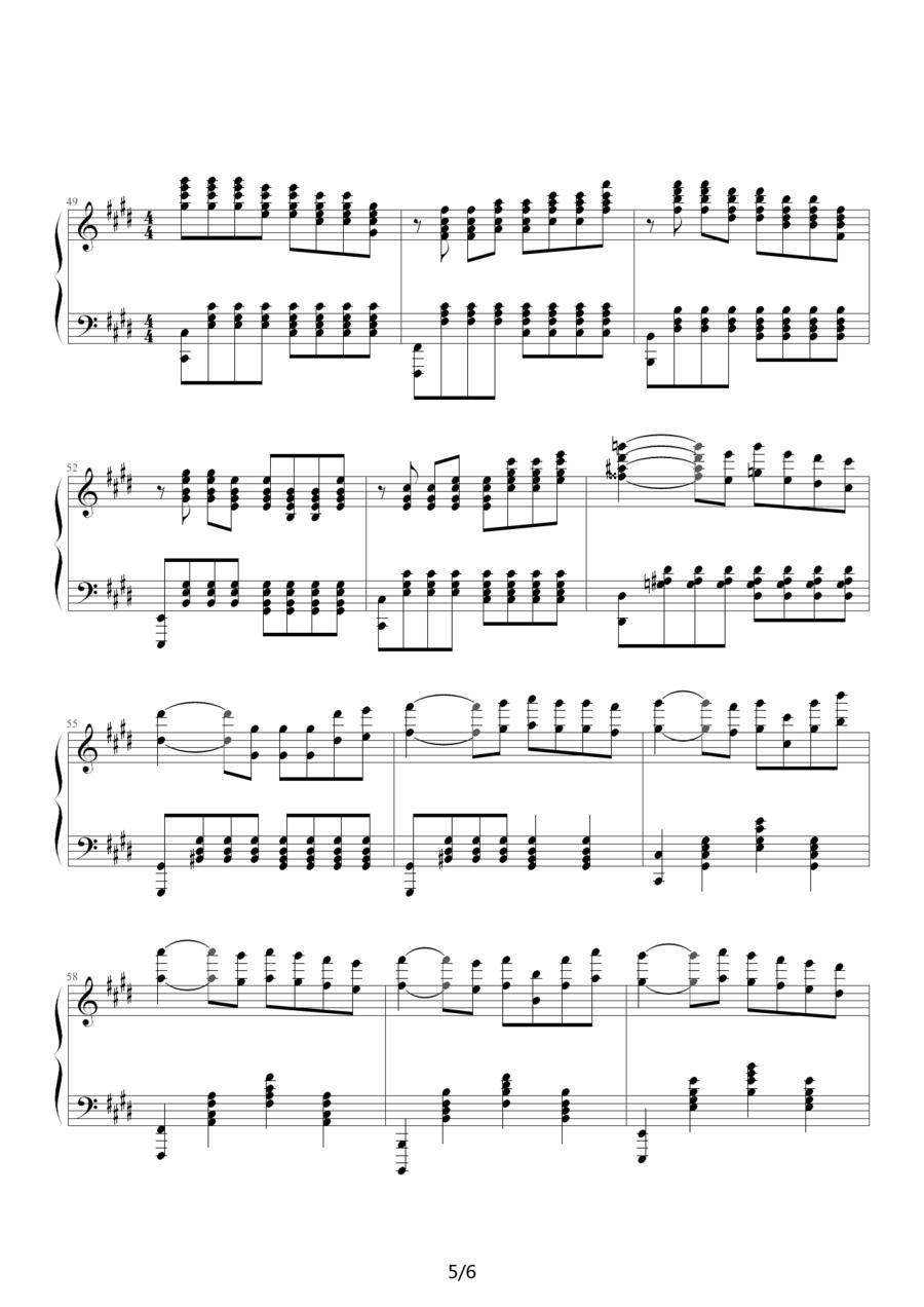 澄镜之水钢琴曲谱（图5）