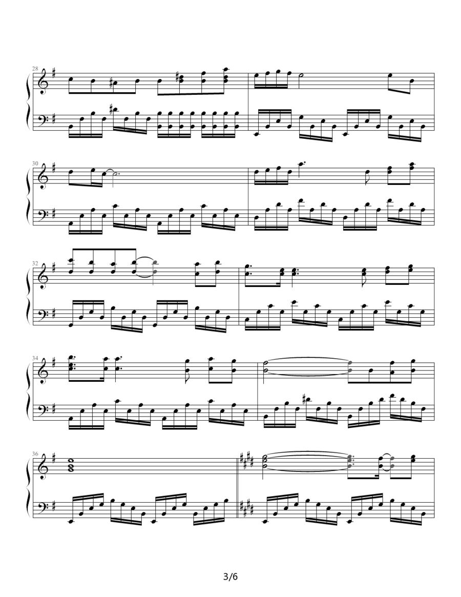 忧伤的心钢琴曲谱（图3）