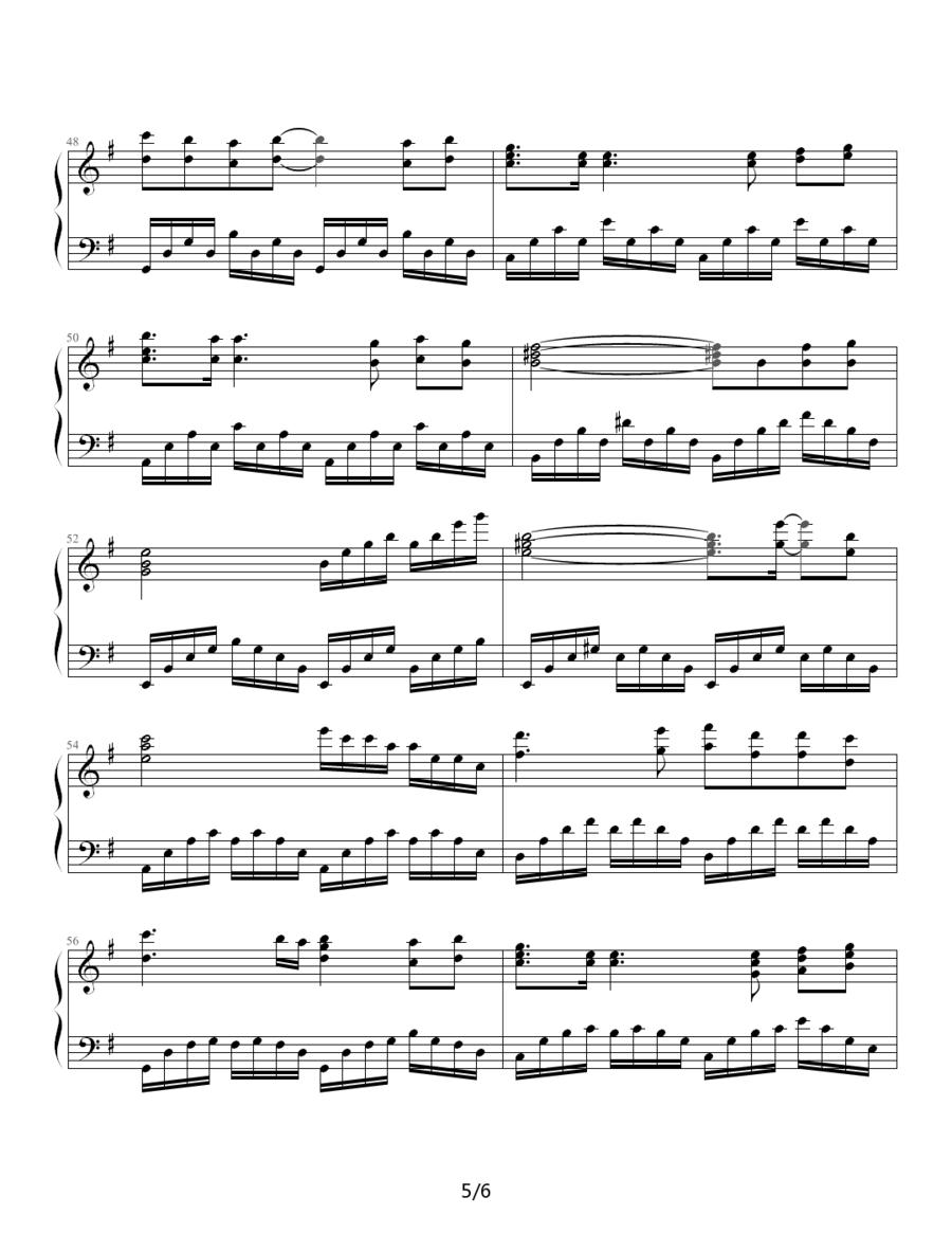 忧伤的心钢琴曲谱（图5）