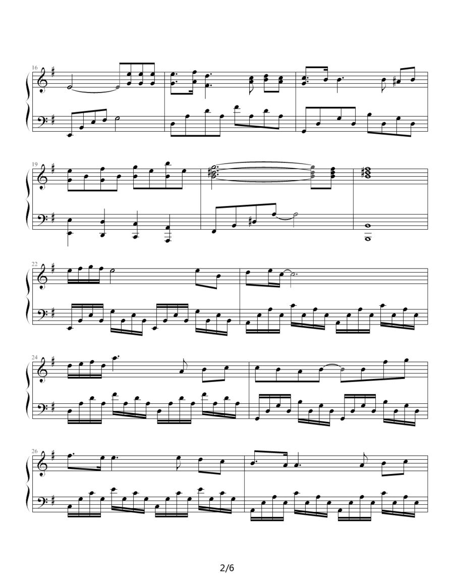 忧伤的心钢琴曲谱（图2）