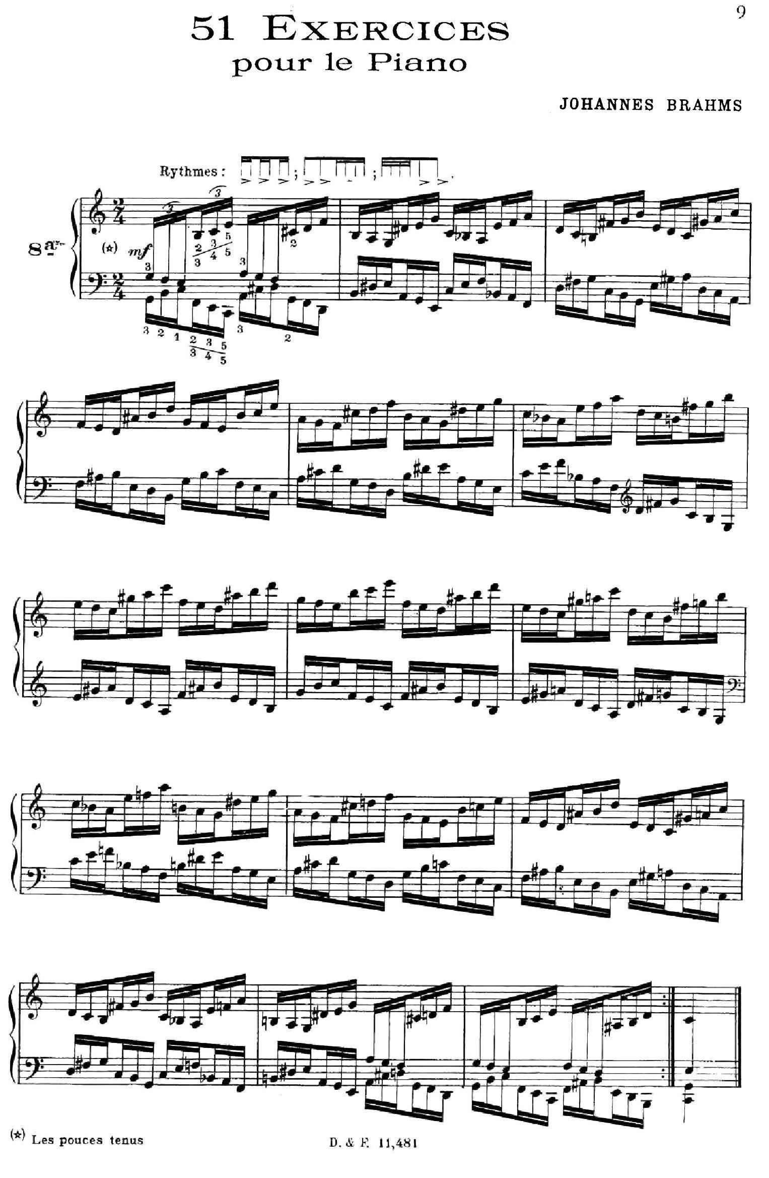 51 Exercises, WoO 6（51首钢琴练习 8—12）钢琴曲谱（图1）