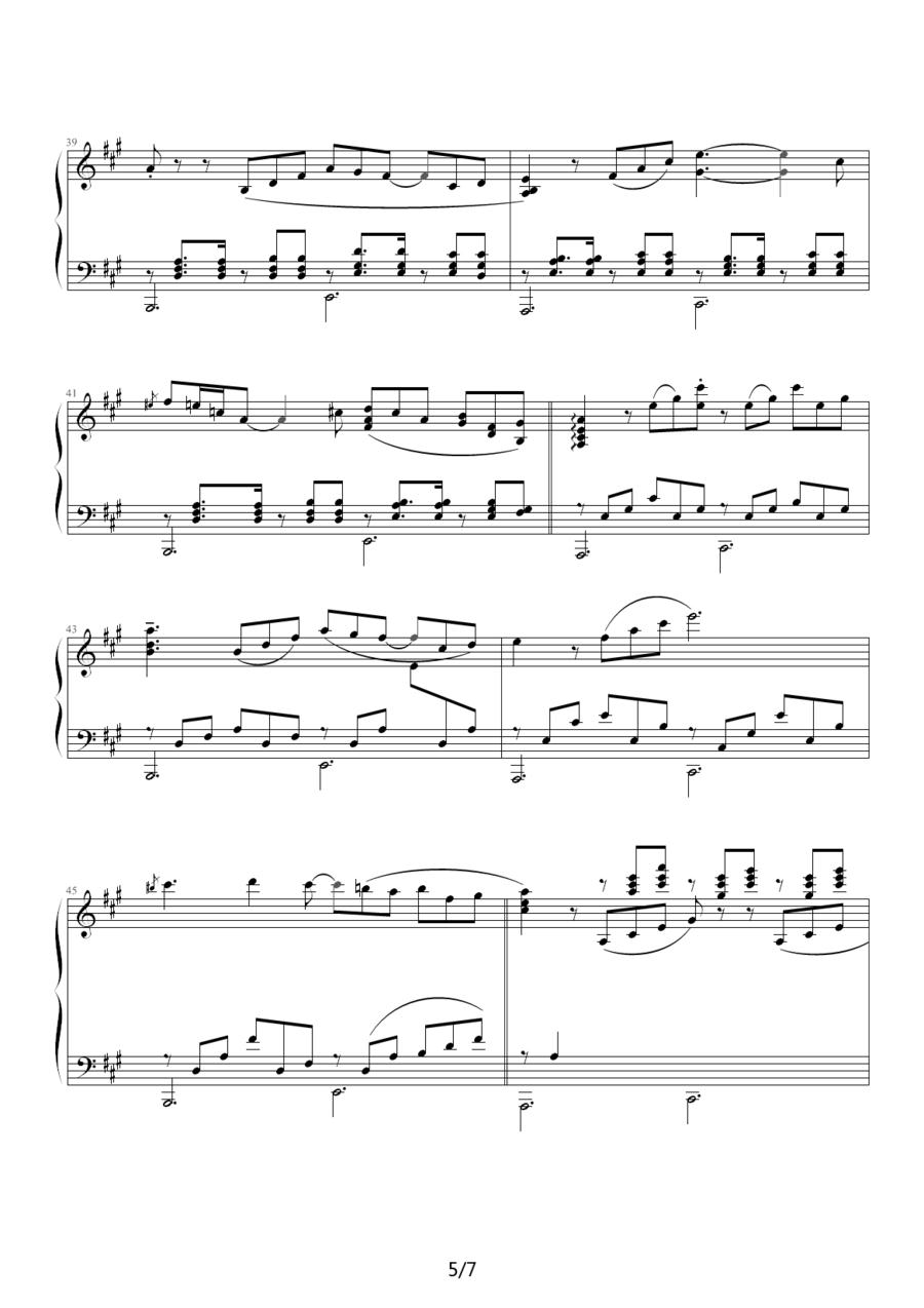月光下的双人舞钢琴曲谱（图5）
