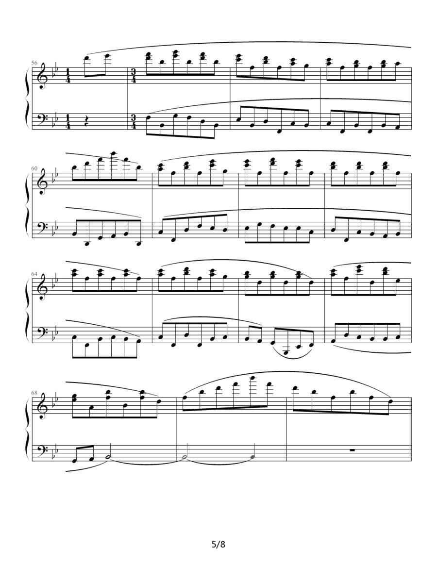 变奏曲（冯明东作曲版）钢琴曲谱（图5）