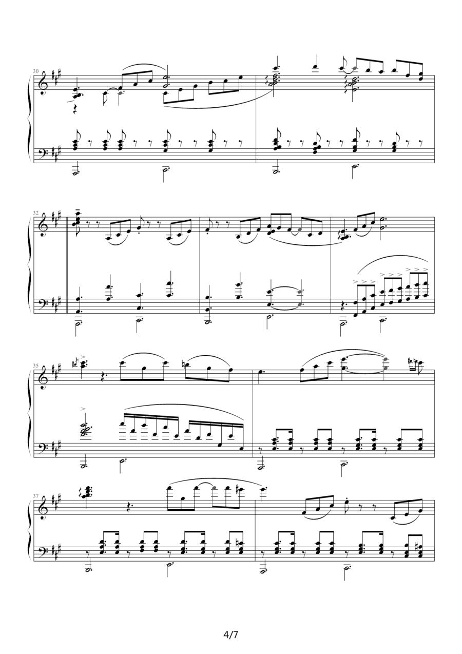 月光下的双人舞钢琴曲谱（图4）