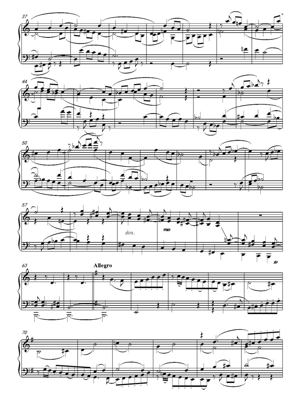 赋格（王华作曲版）钢琴曲谱（图2）