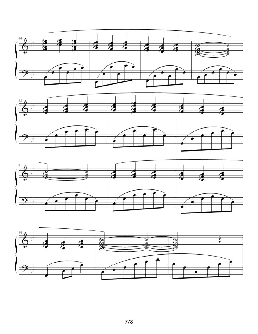 变奏曲（冯明东作曲版）钢琴曲谱（图7）