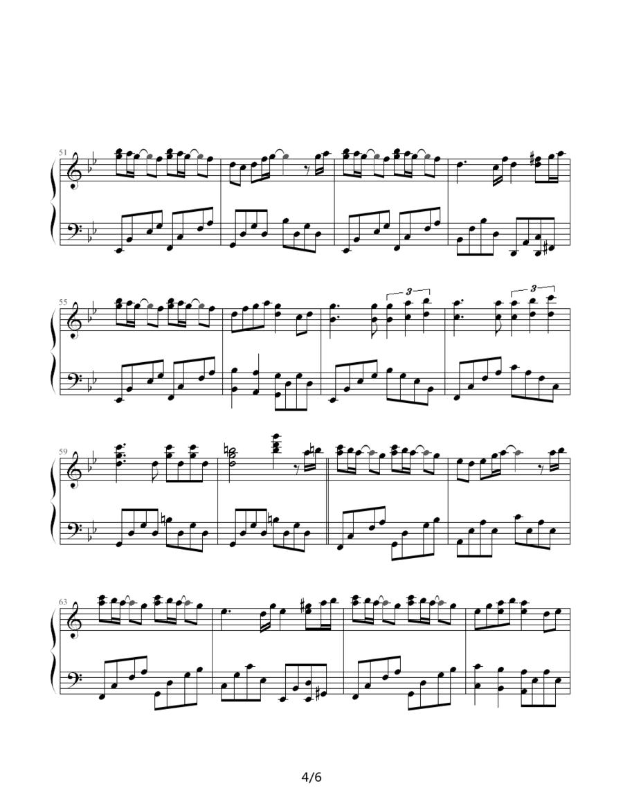 第七道彩虹钢琴曲谱（图4）