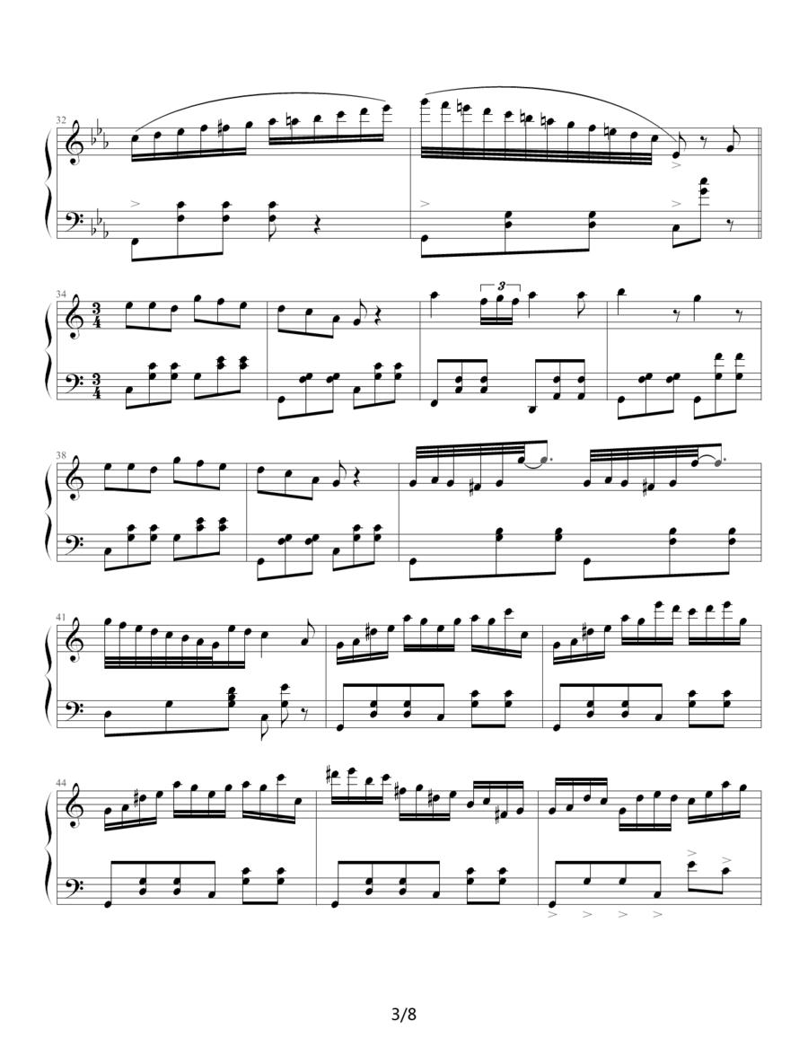 c小调圆舞曲钢琴曲谱（图3）