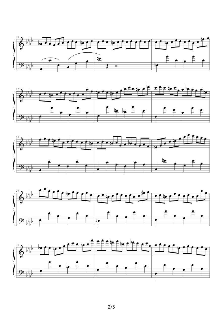 练习曲Op.25 No.2（肖邦曲、欧阳阳制谱版）钢琴曲谱（图2）