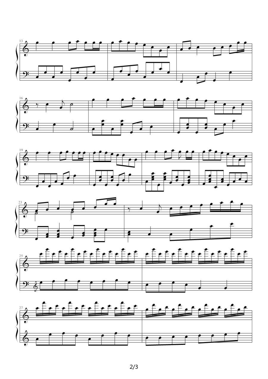 糖果钢琴曲谱（图2）
