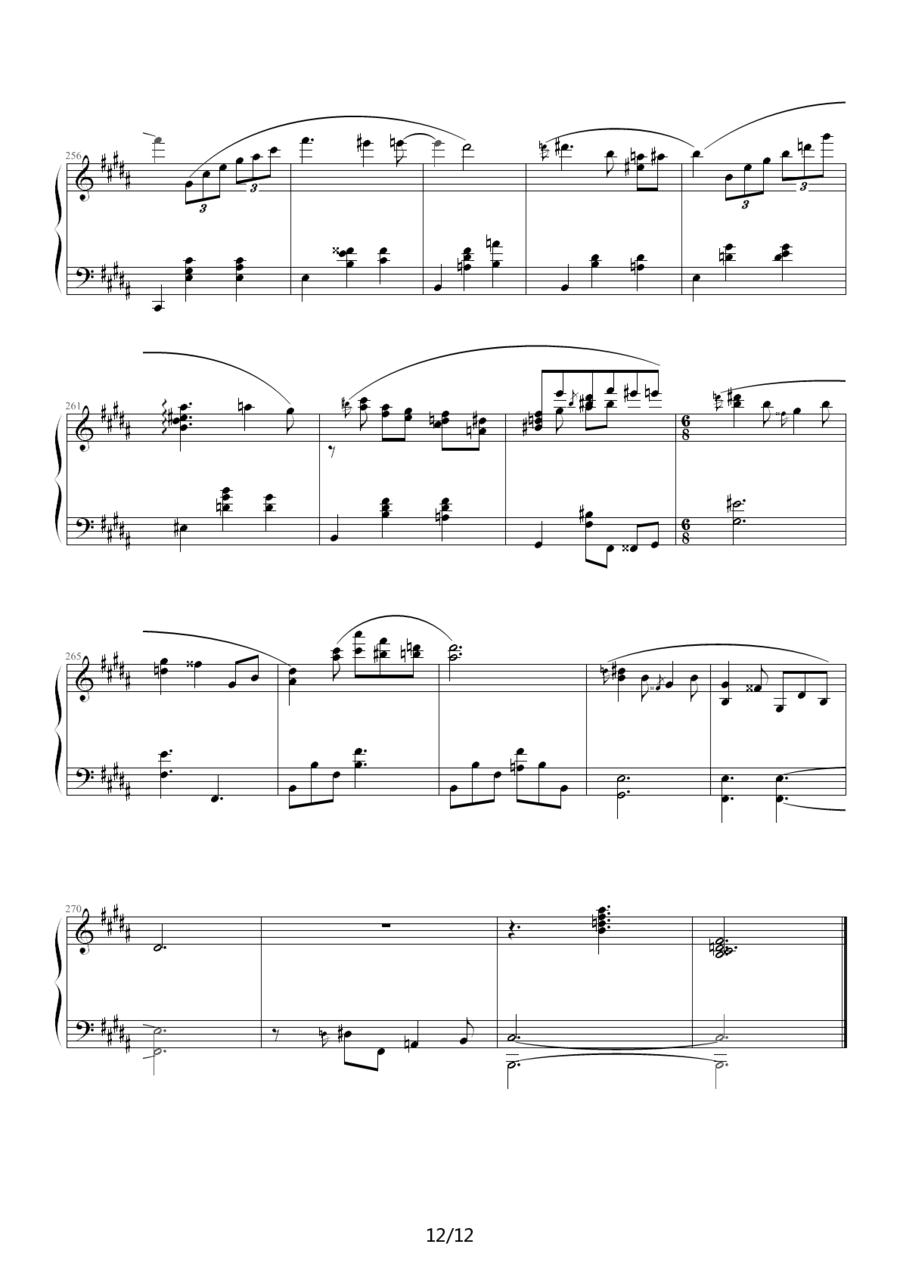 蓝色独白钢琴曲谱（图12）
