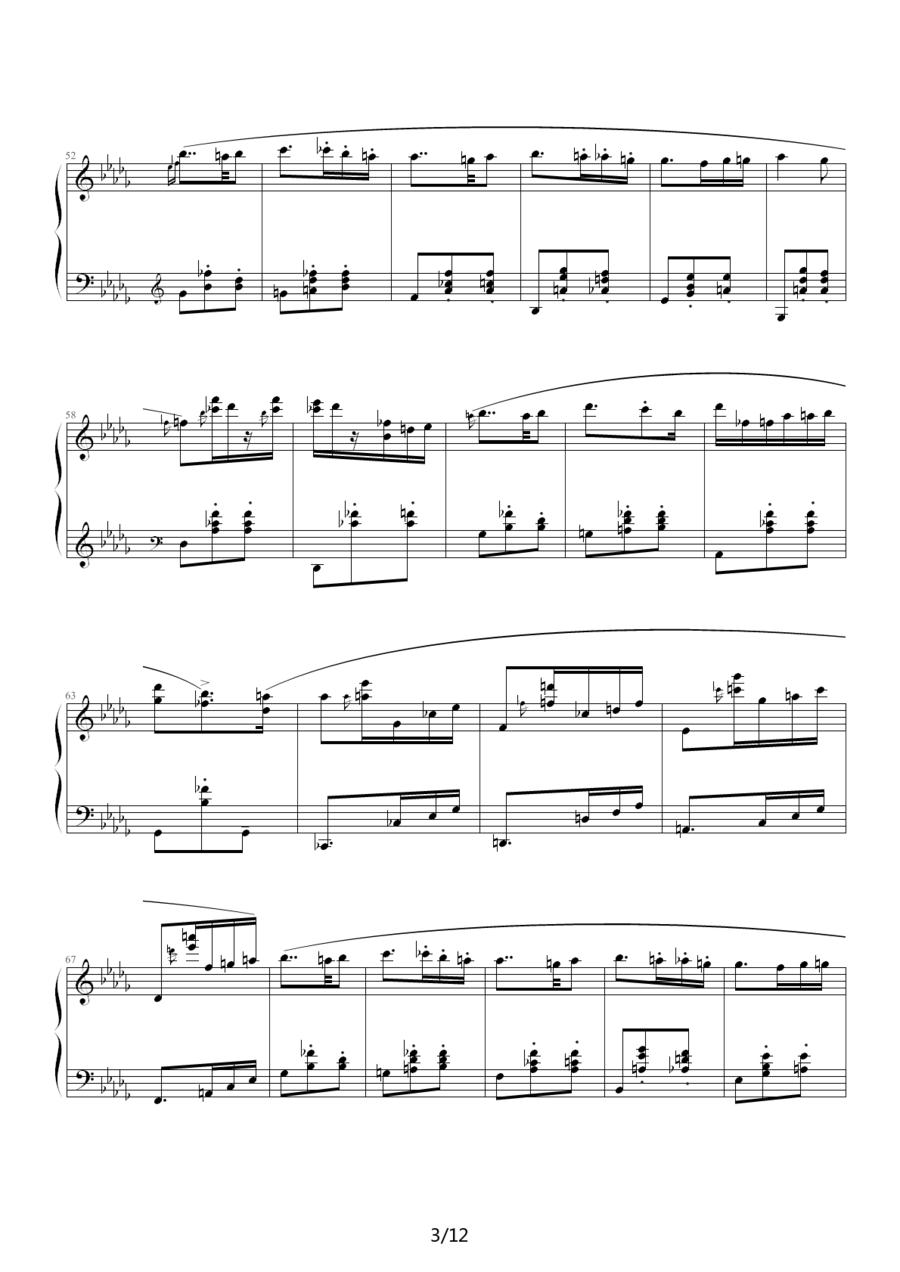 蓝色独白钢琴曲谱（图3）
