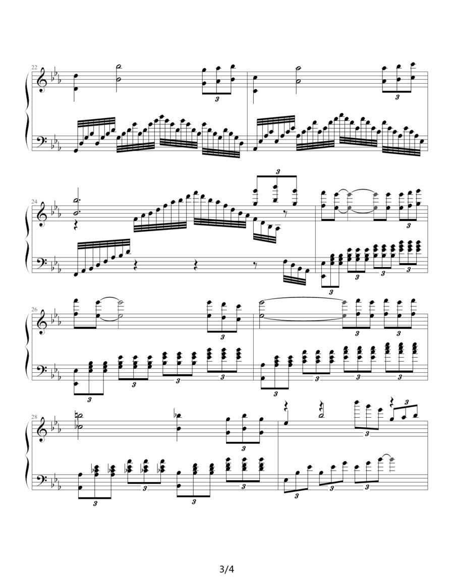 寂寞先生钢琴曲谱（图3）