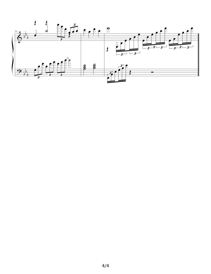 寂寞先生钢琴曲谱（图4）