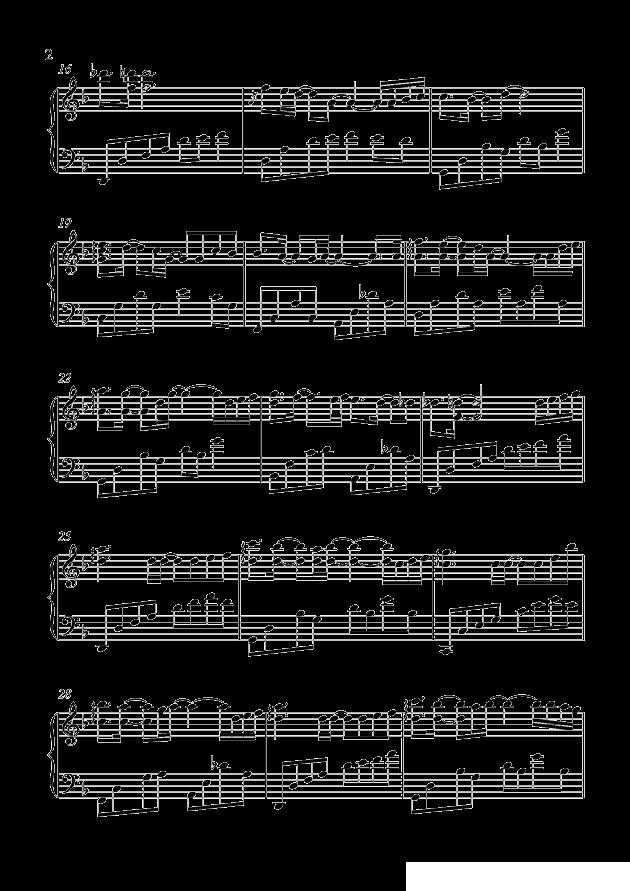 最美的夜晚钢琴曲谱（图2）
