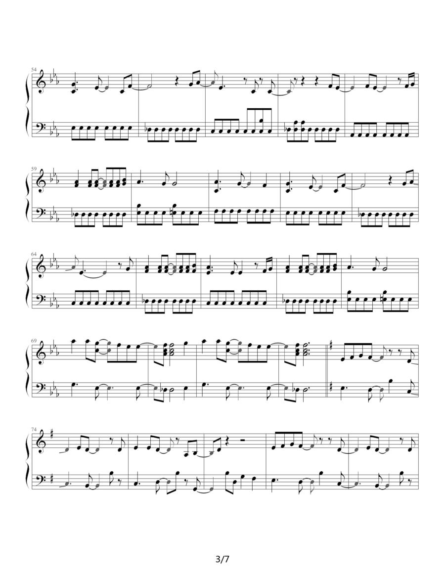my will（日本动漫《犬夜叉》插曲）钢琴曲谱（图3）