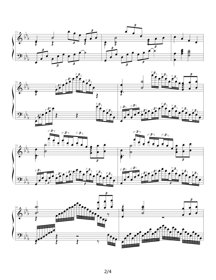寂寞先生钢琴曲谱（图2）