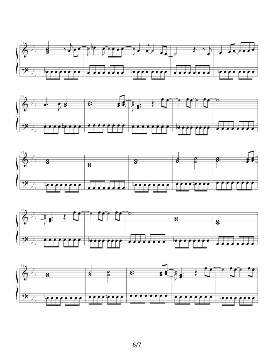 my will（日本动漫《犬夜叉》插曲）钢琴曲谱（图6）