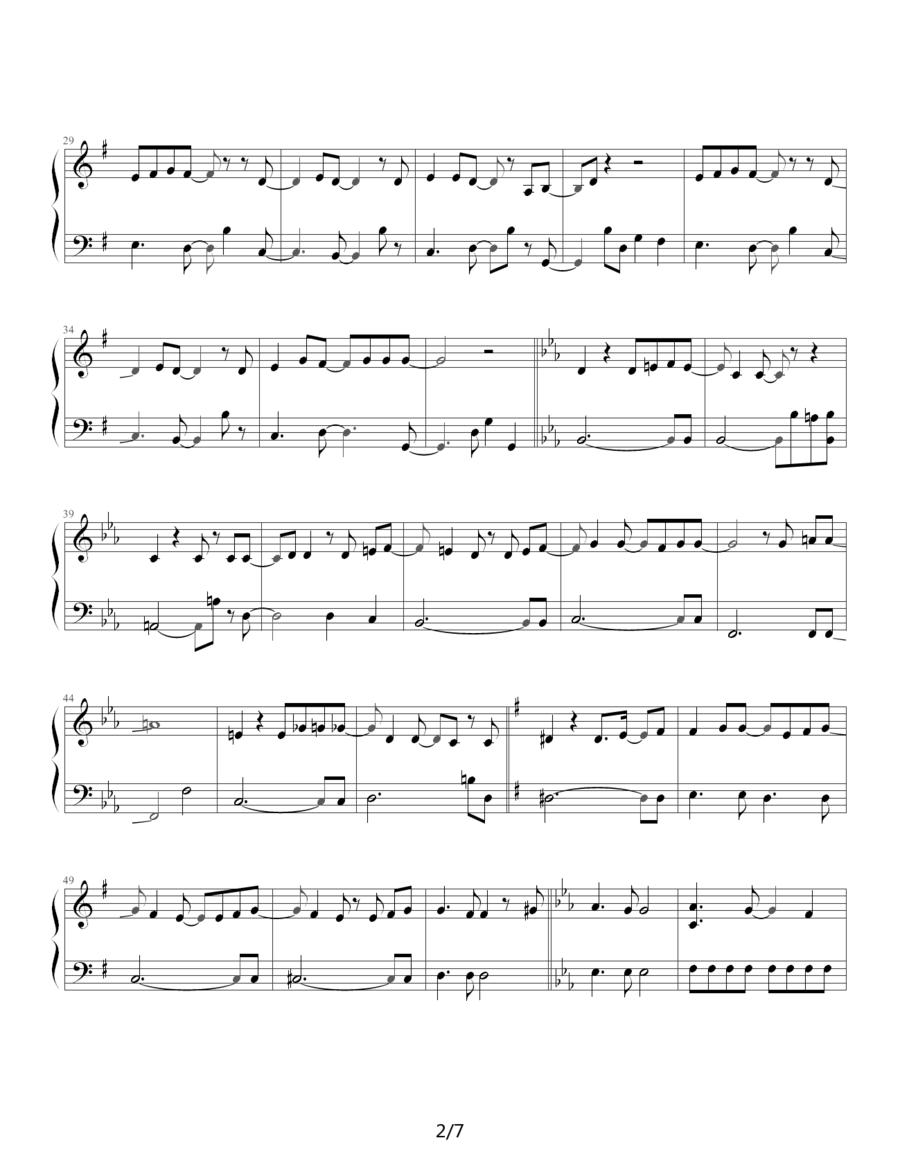 my will（日本动漫《犬夜叉》插曲）钢琴曲谱（图2）