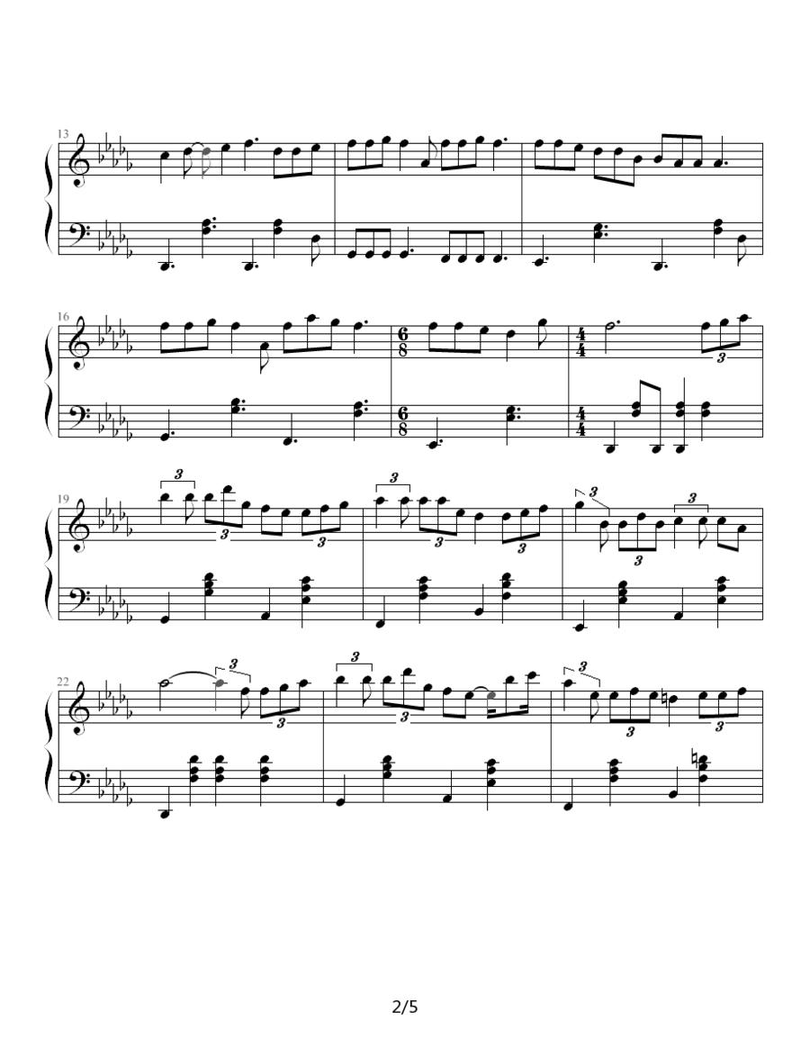 一场误会钢琴曲谱（图2）