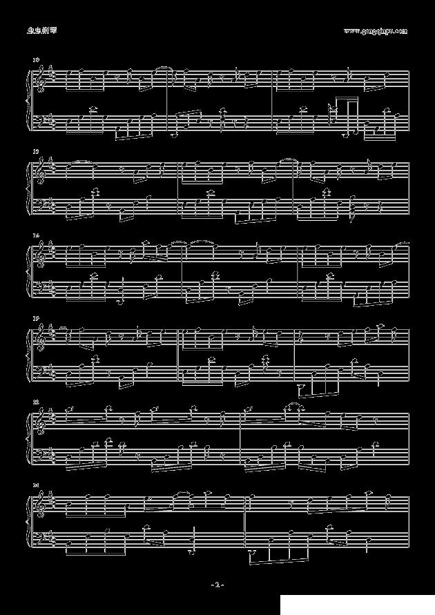 年轮钢琴曲谱（图2）