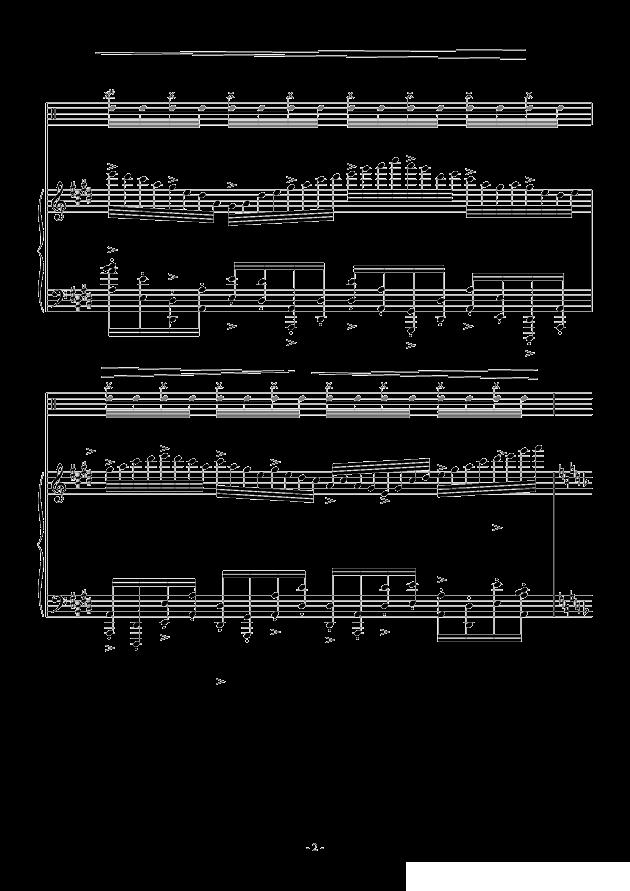 闹鬼的神社（乱写系列）钢琴曲谱（图2）