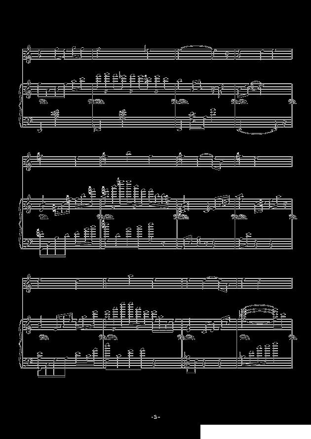 ハナノヨワサ钢琴曲谱（图3）