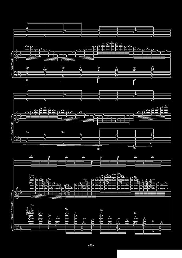 闹鬼的神社（乱写系列）钢琴曲谱（图3）