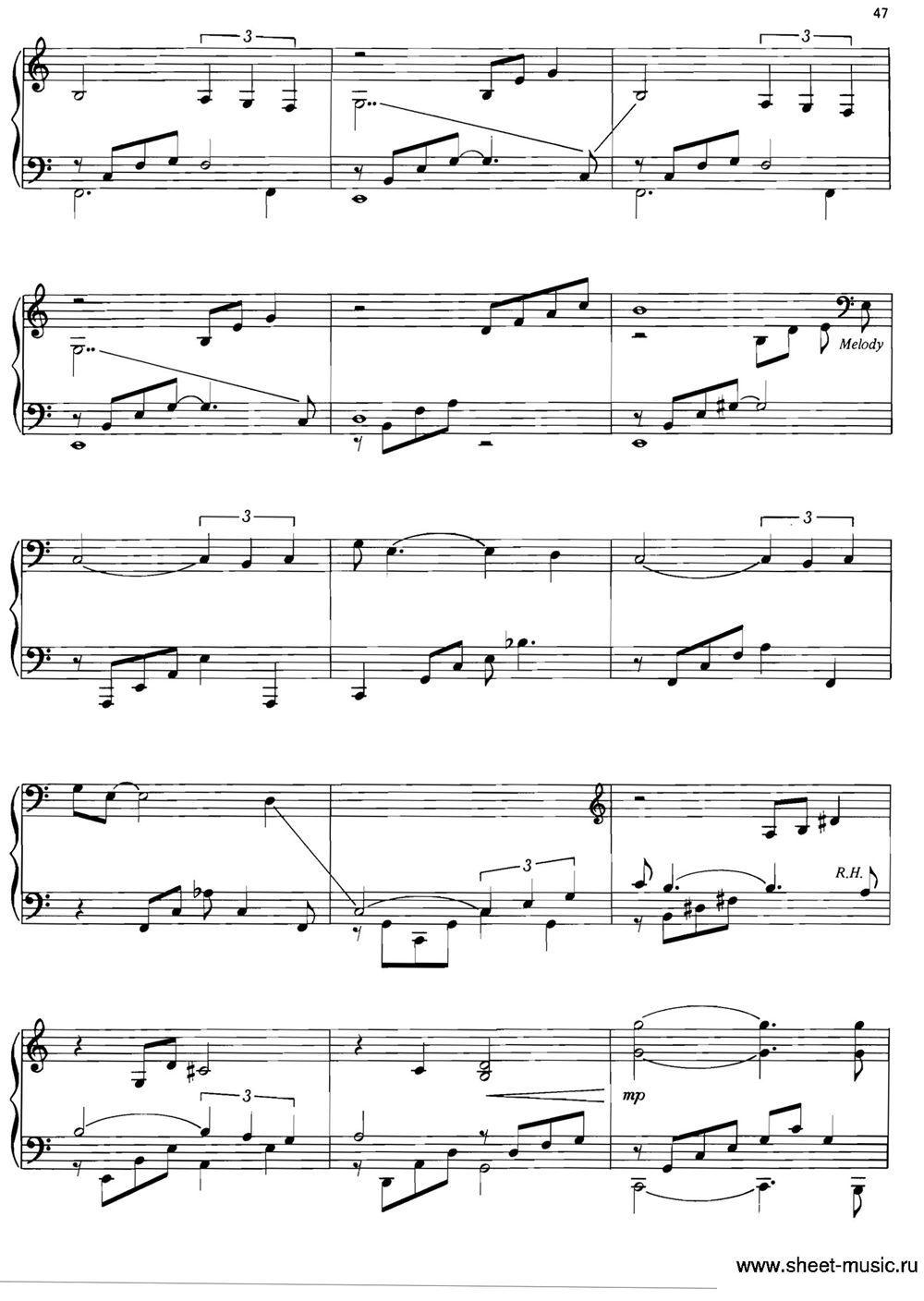 MOON RIVER钢琴曲谱（图2）