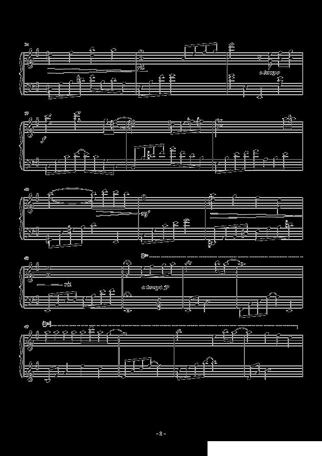 暮光小镇钢琴曲谱（图3）