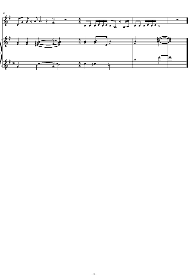 偶尔 钢琴伴奏谱 五线谱钢琴曲谱（图4）