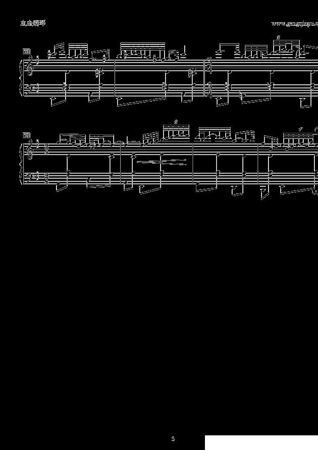 玄秘曲第5号钢琴曲谱（图3）